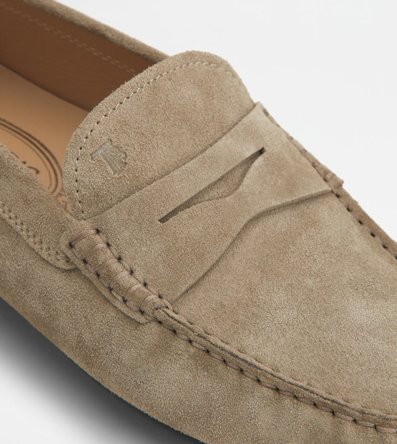 CITY GOMMINO DRIVING SHOES IN SUEDE - BEIGE 5