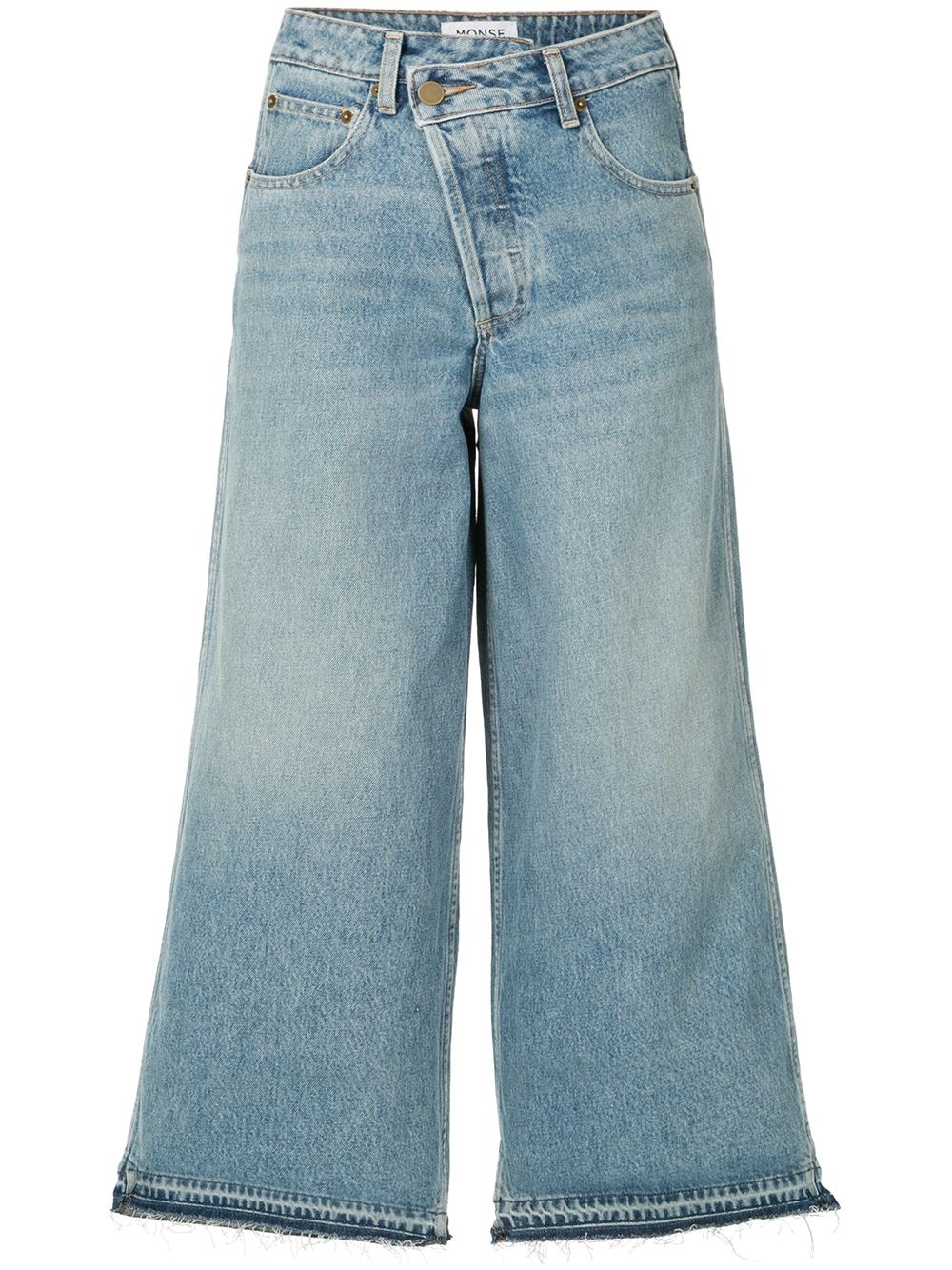 wide-leg cropped jeans - 1