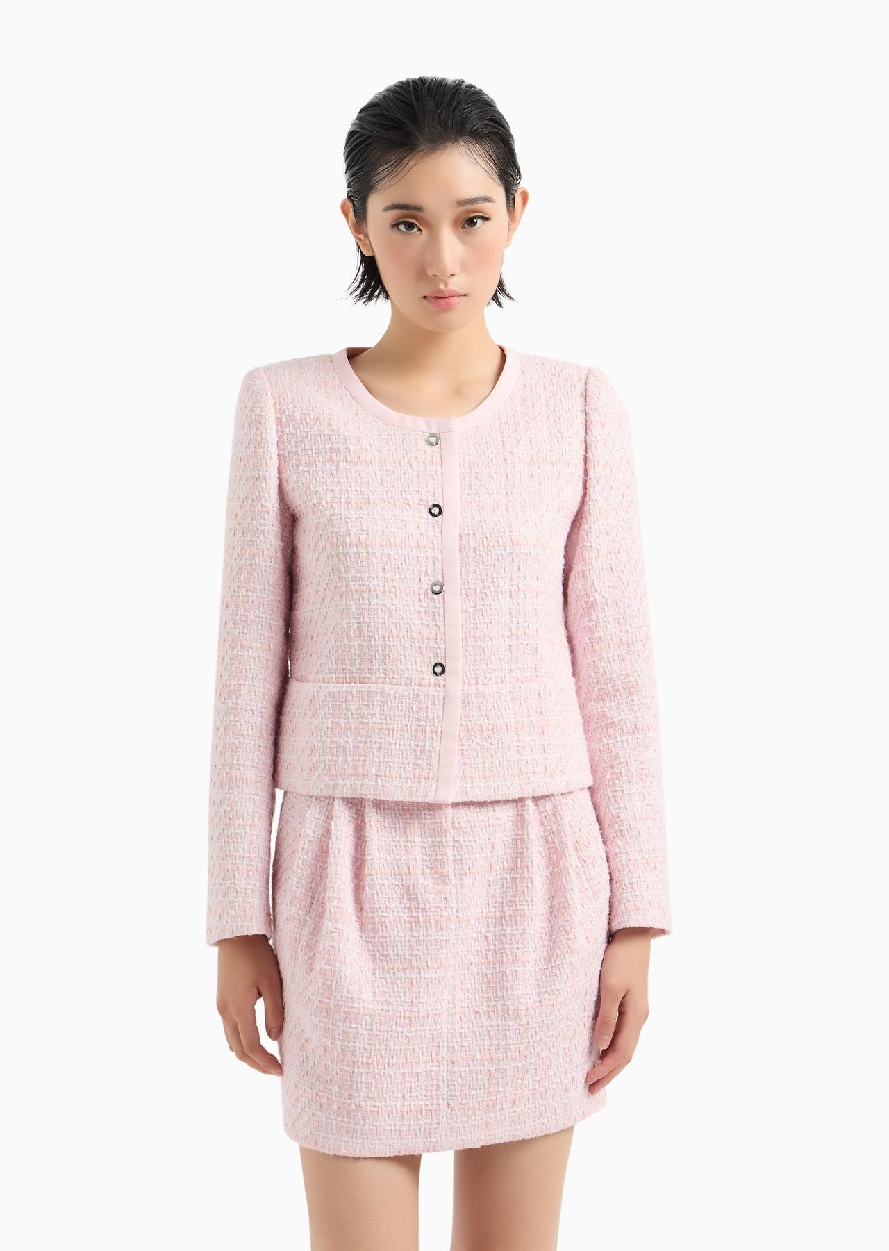 Lurex tweed single-breasted jacket - 2