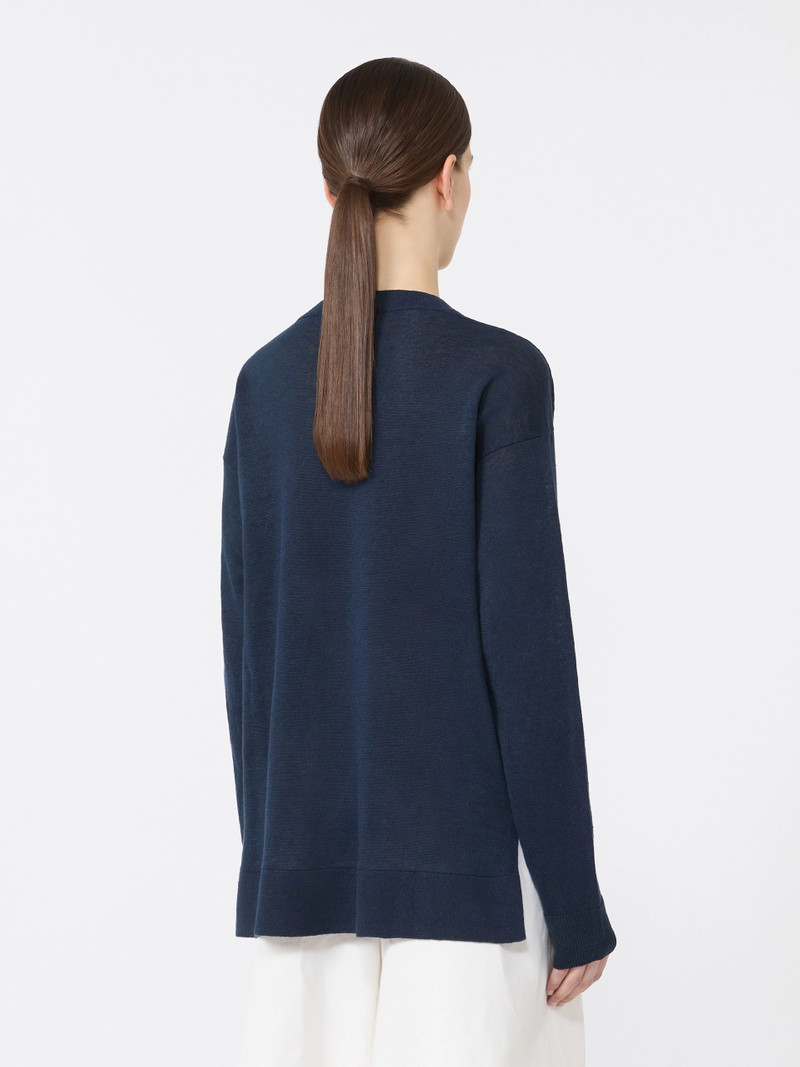 FIORIRE Linen yarn sweater - NAVY 4