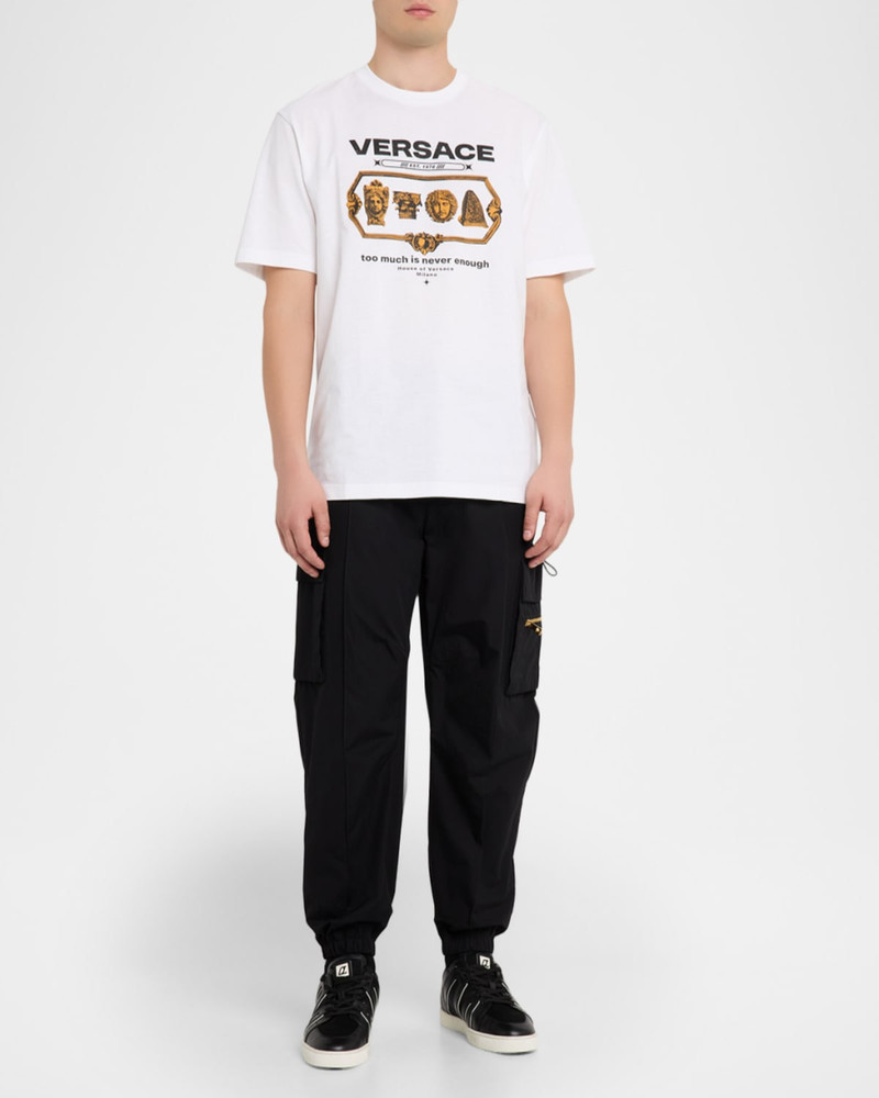 VERSACE Men's Too Much Is Never Enough Medusa Cotton T-Shirt outlook