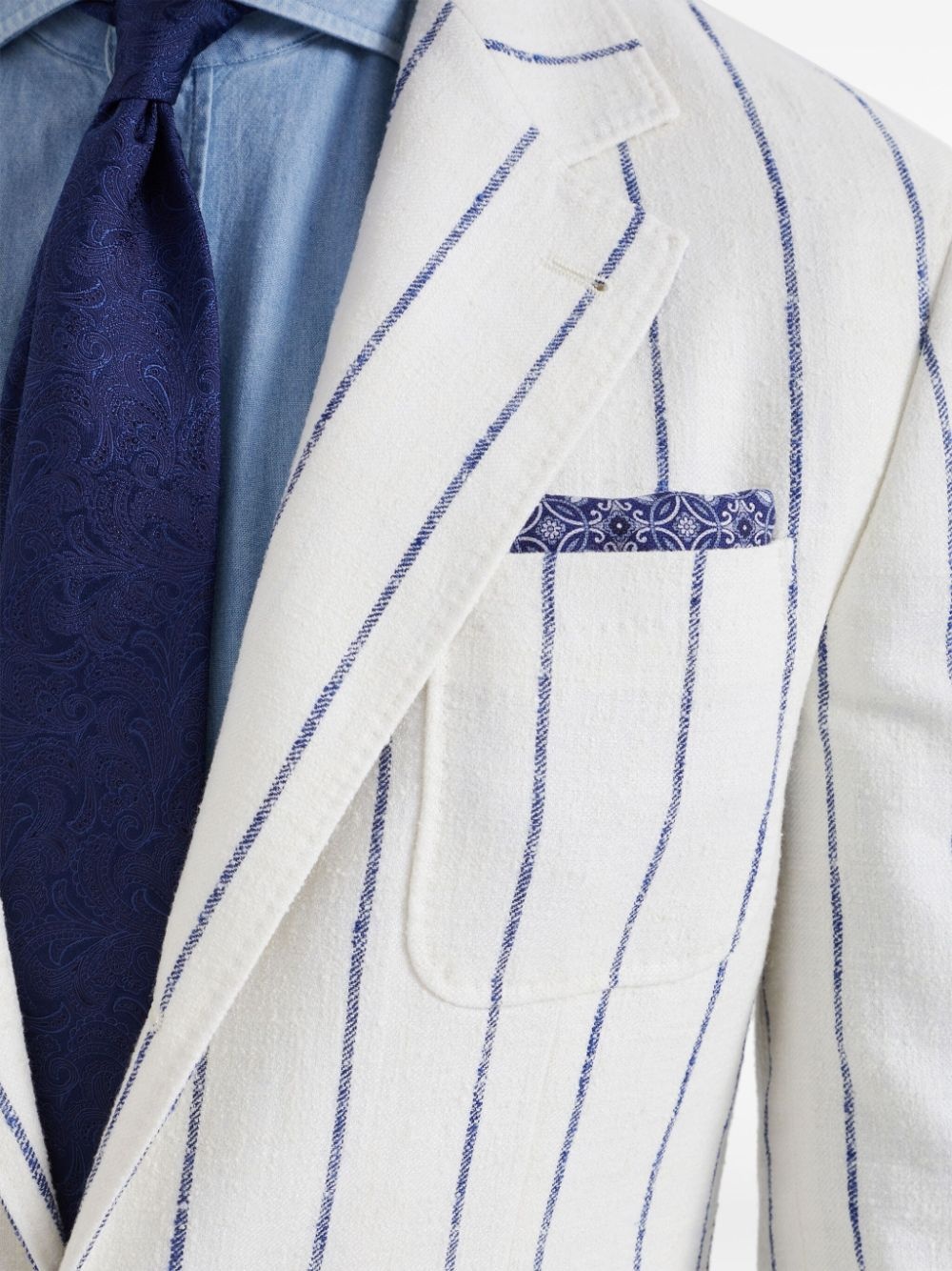 geometric-pattern reversible silk pocket square - 4