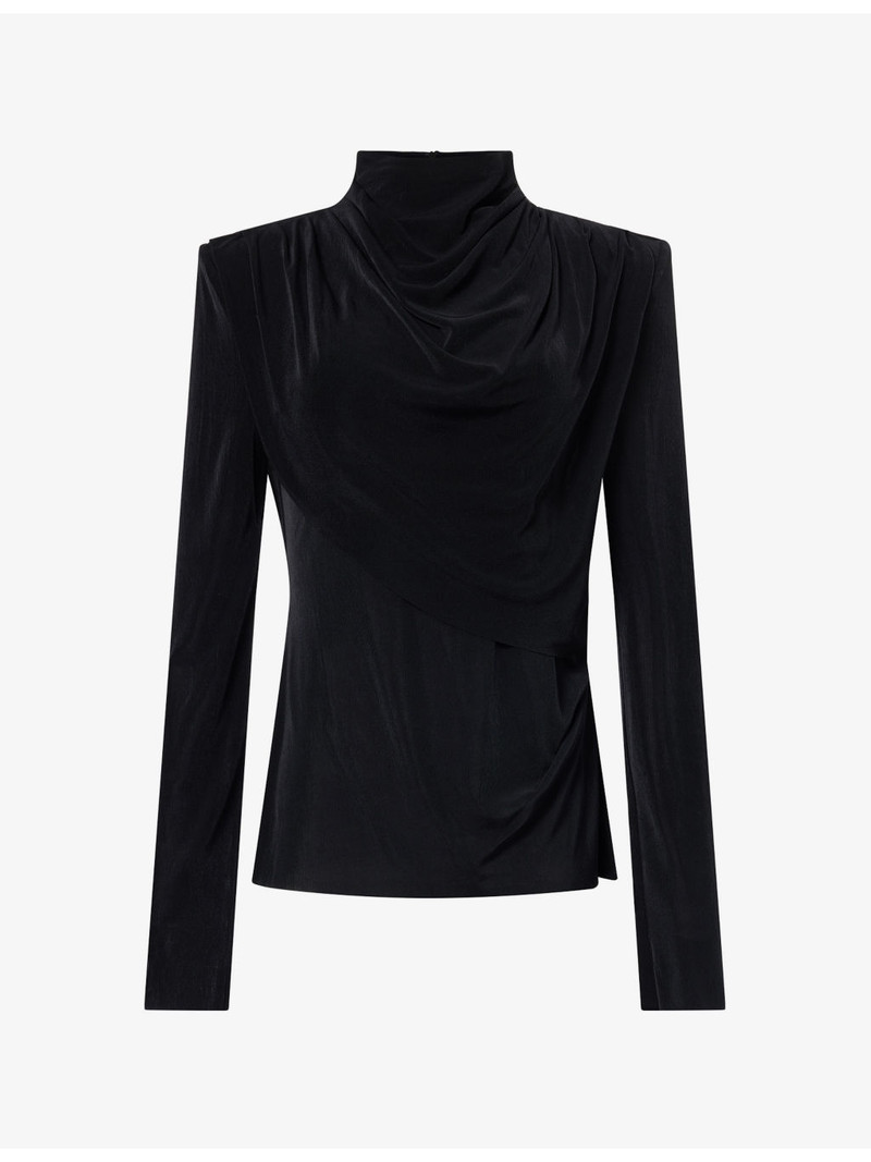 Katerina Long-Sleeve Stretch-Knit Top 1