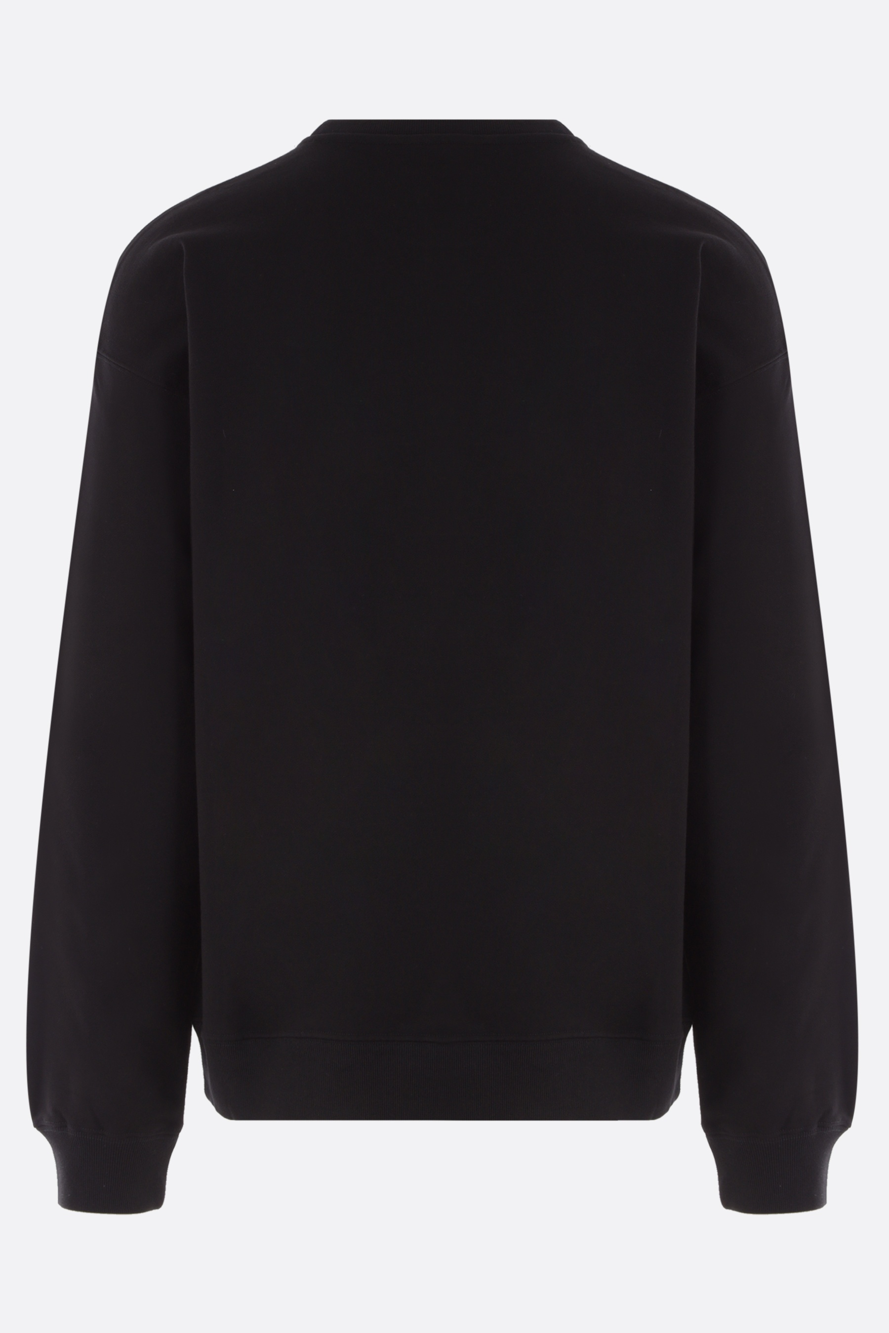 スウェット・トレーナー VERSACE MEDUSA FLAME LOGO EMBROIDERED JERSEY SWEATSHIRT Versace Medusa Flame-embroidered Cotton Sweatshirt | Black