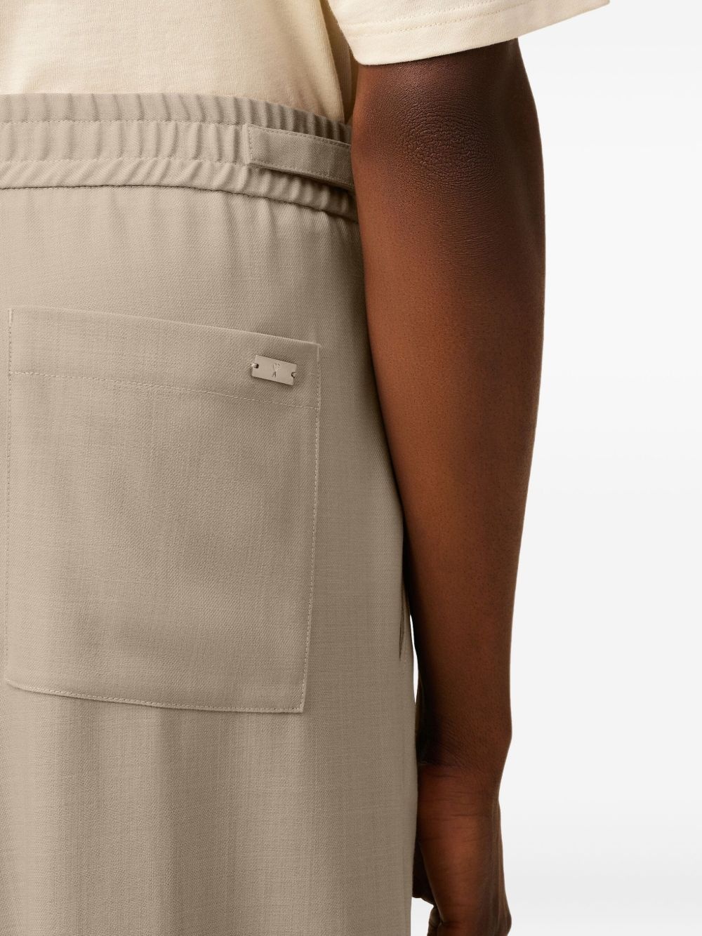 elasticated wool trousers - 5