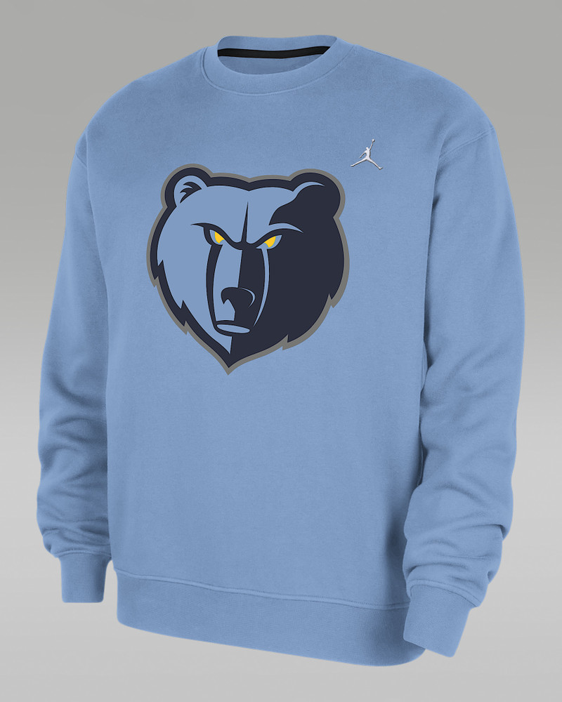 Memphis Grizzlies Statement Essentials Men's Jordan NBA Fleece Crew-Neck Sweatshirt 1