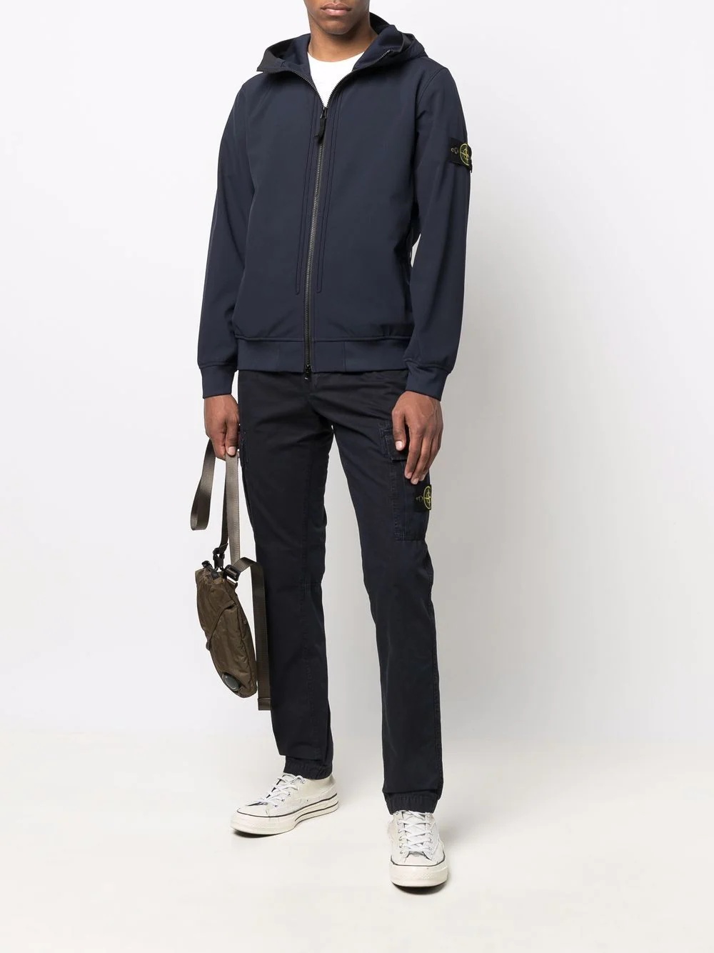 Compass badge hooded track jacket - 2