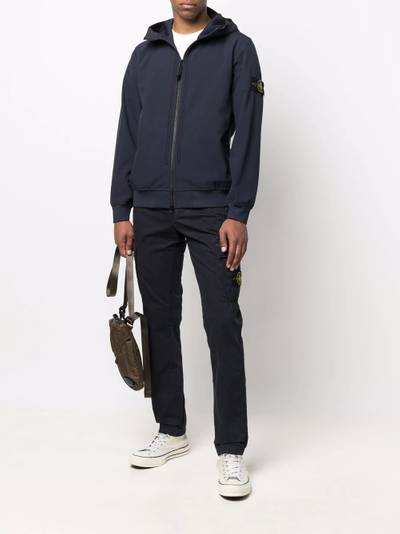 Stone Island Compass badge hooded track jacket outlook