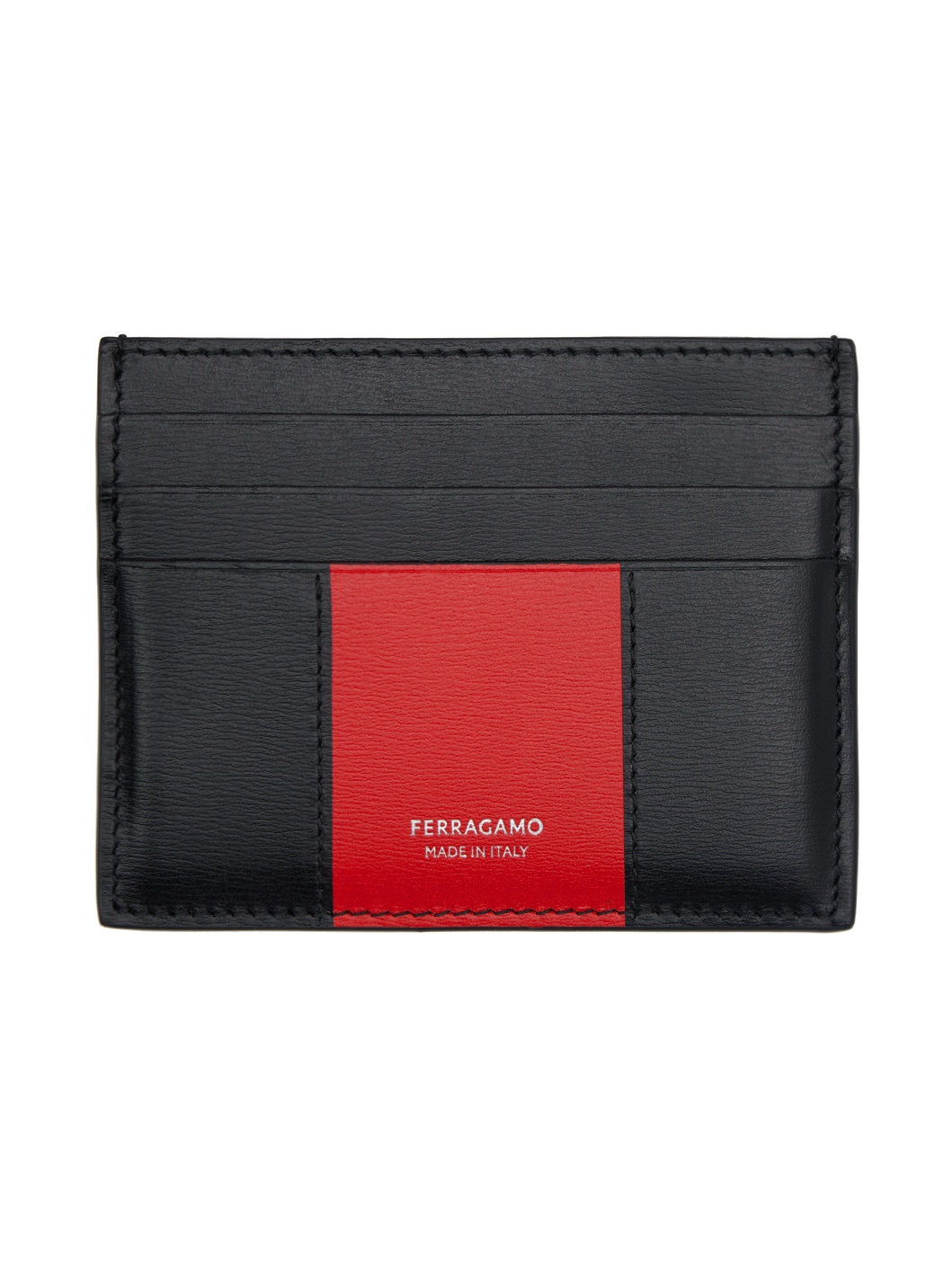 Black & Red Bicolor Card Holder - 1