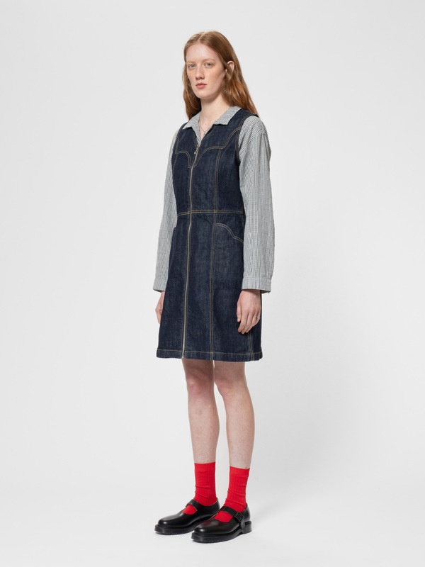 Ina Denim Dress One Wash Dark Blue - 2