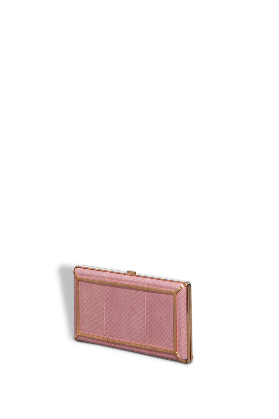 Callas Clutch in Pink Snakeskin - 2