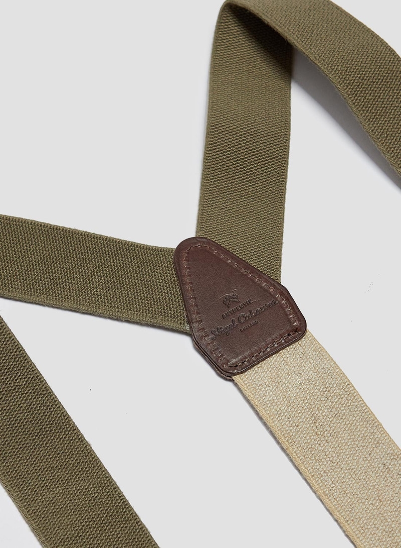 Nigel Cabourn Workwear Braces in Army Green outlook