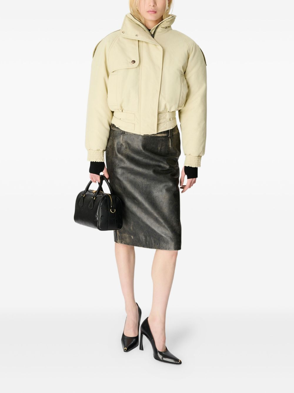 high-neck bomber jacket - 2