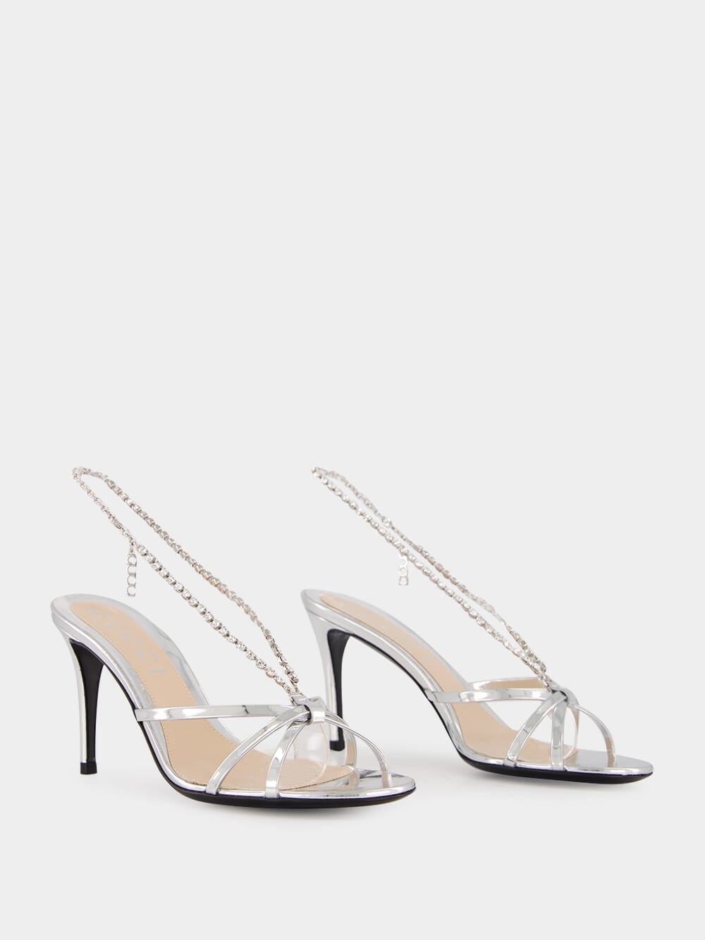 Gucci Crystal Chain Sandals - 2