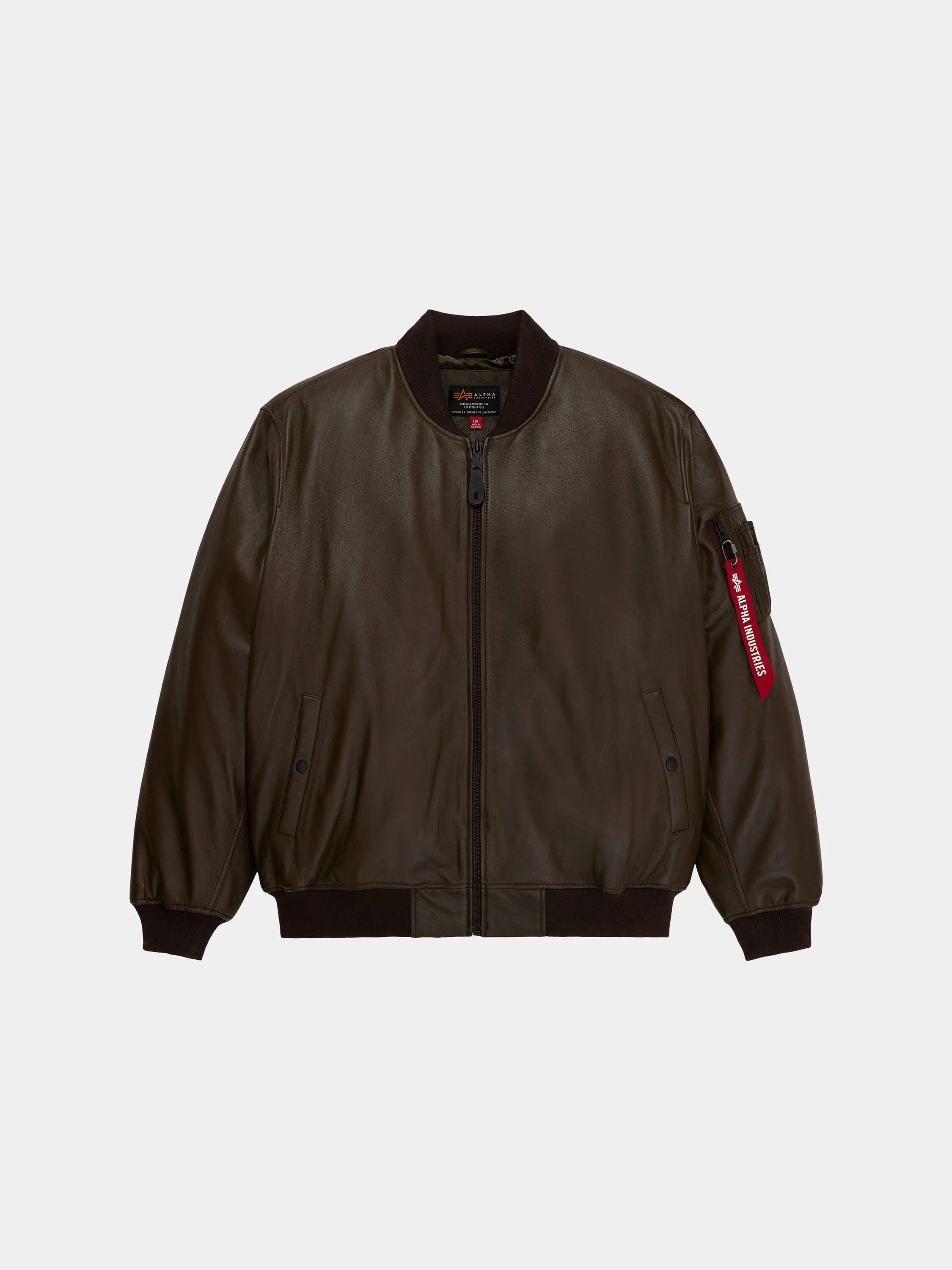 LEATHER MA-1 FLIGHT JACKET (ESPRESSO) - 1