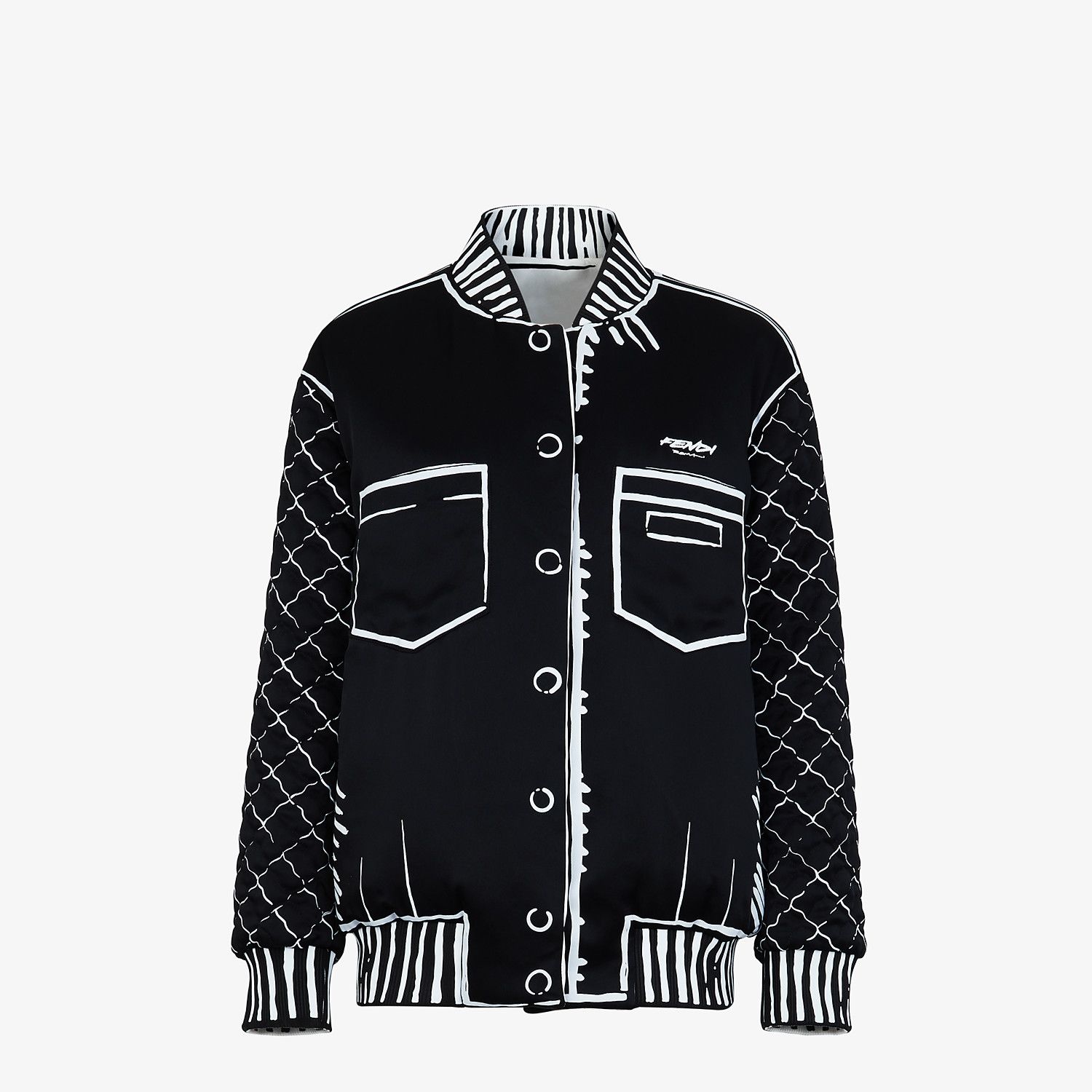 Fendi Roma Joshua Vides silk bomber - 4