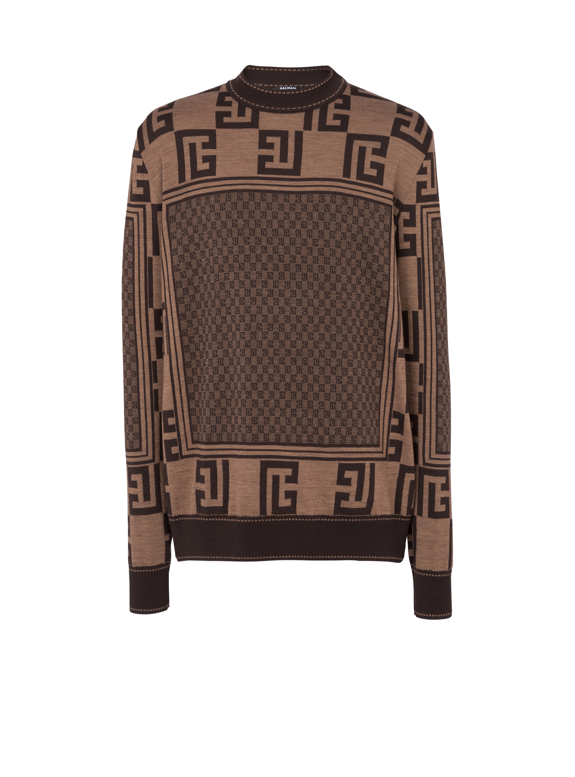 Mini monogram jacquard scarf jumper - 1