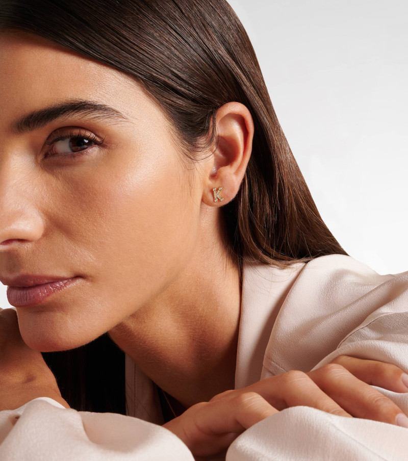 SOPHIE BILLE BRAHE Petite K 18kt gold single earring with diamonds outlook