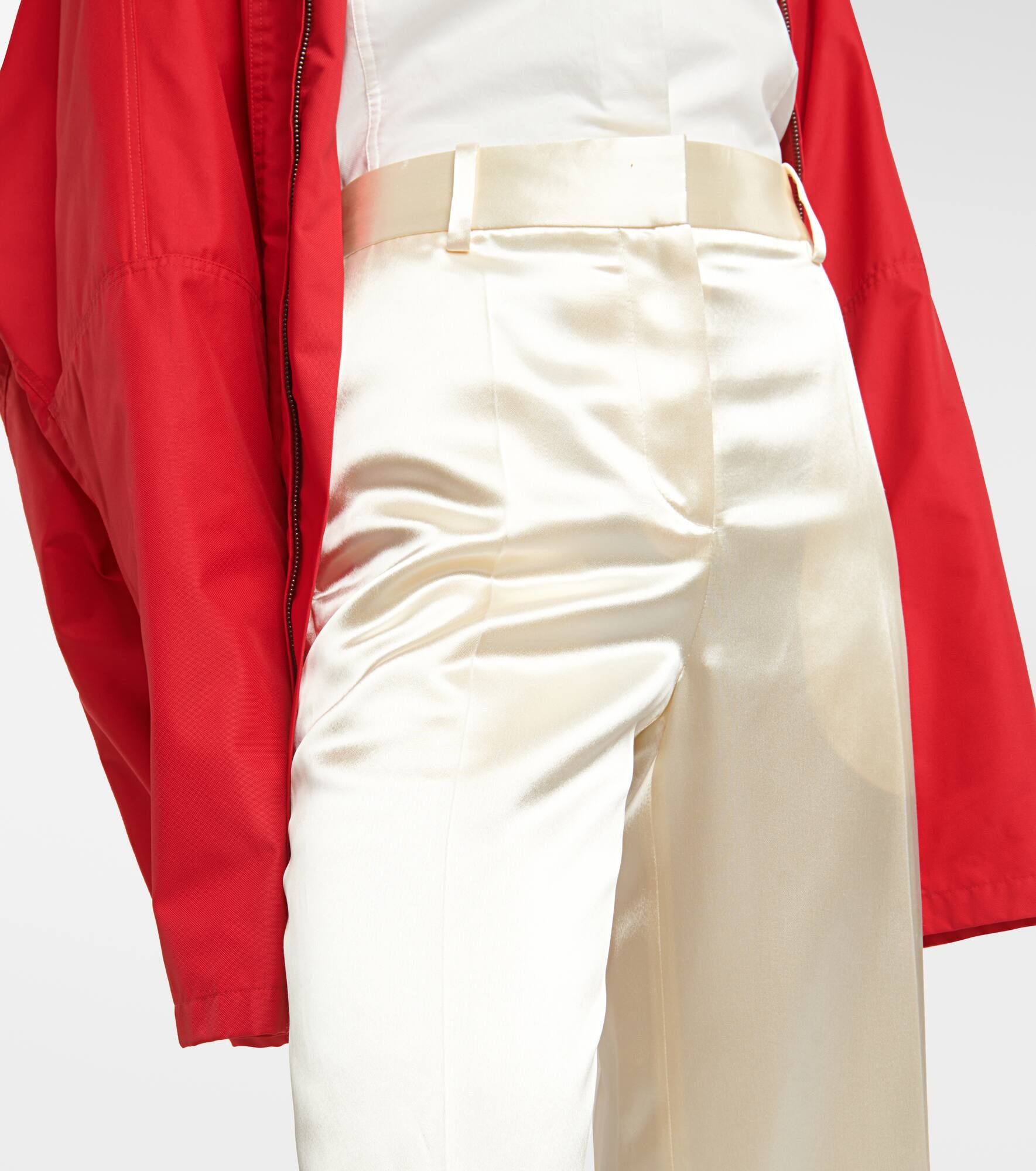 Encore satin wide-leg pants - 4