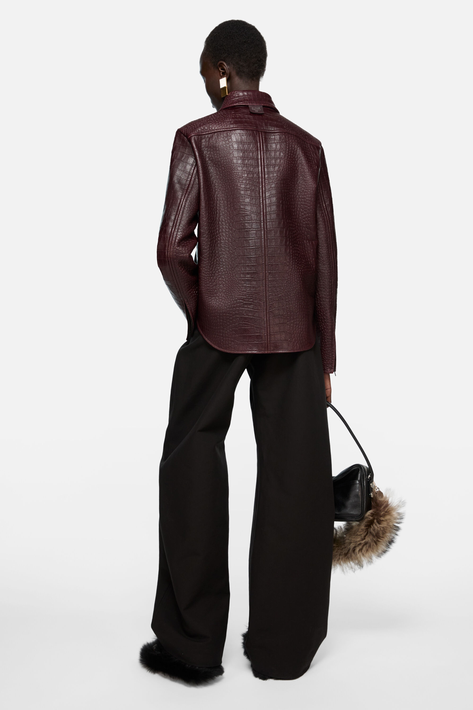 Tailored satin trousers - Black - 3
