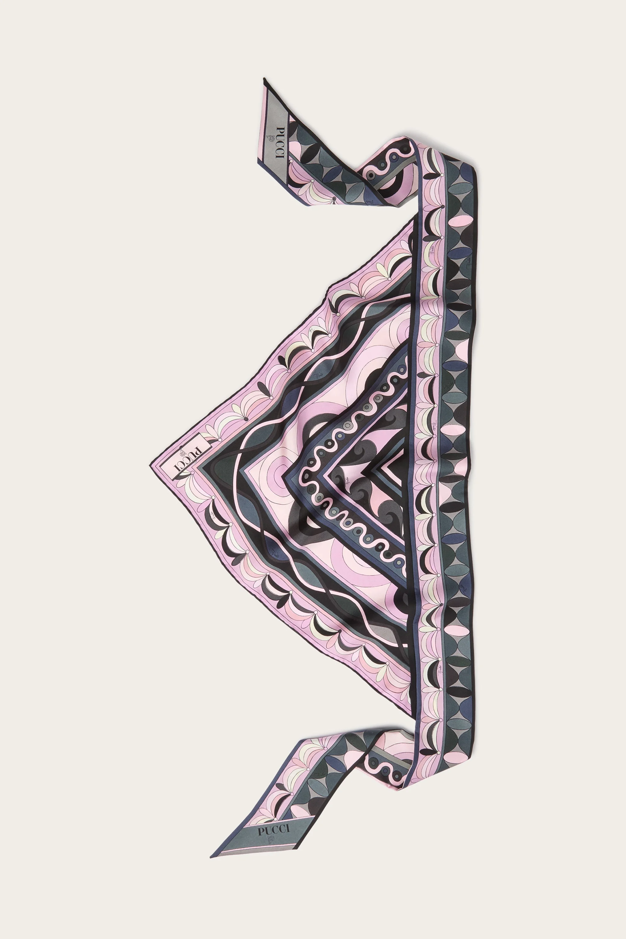 MIXED PRINTS SILK TWILL SCARF - 1