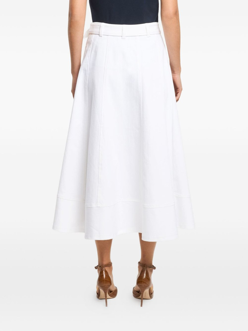 Zelda Jean belted asymmetric midi skirt 5