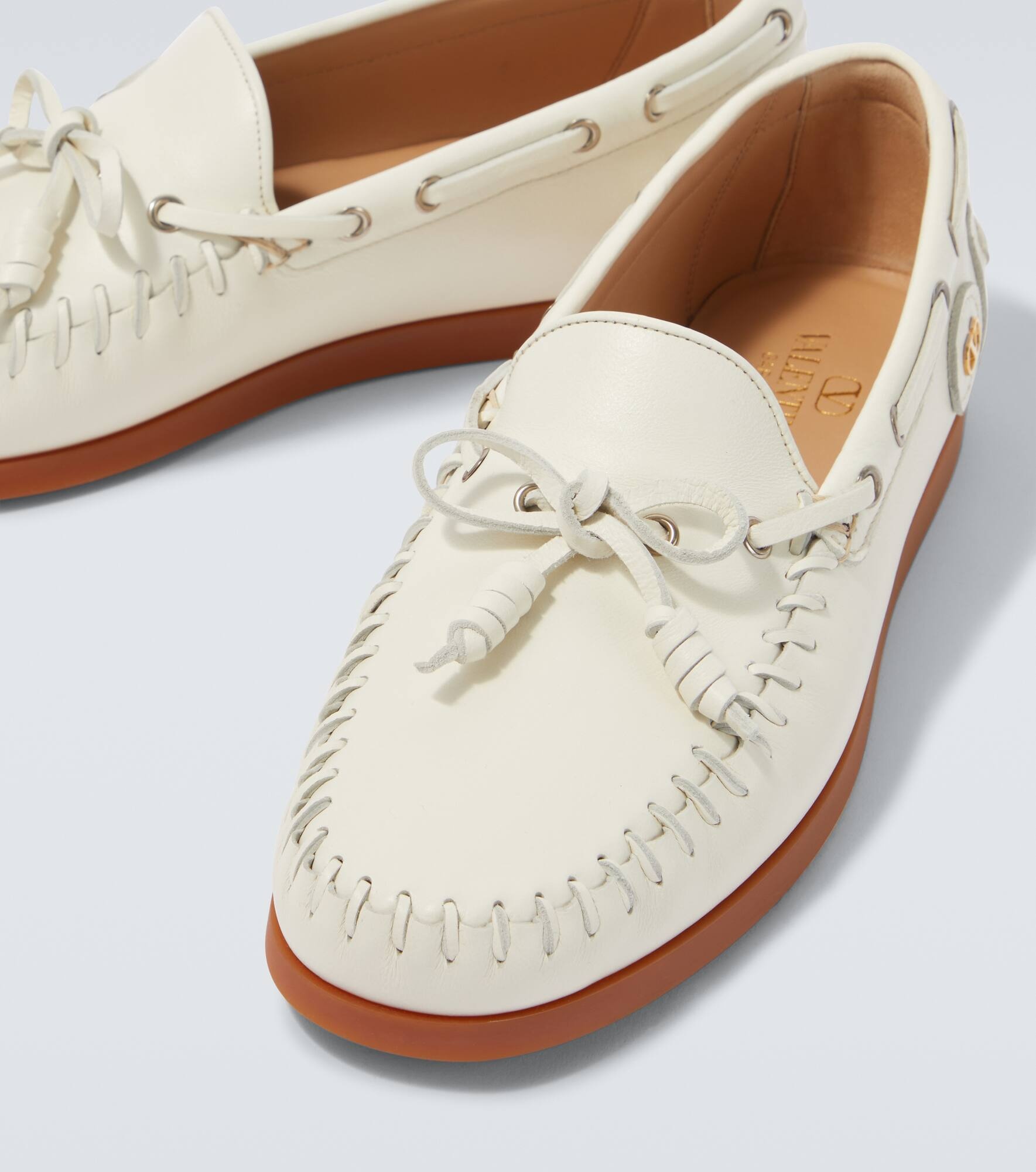 Leather boat shoes - 3