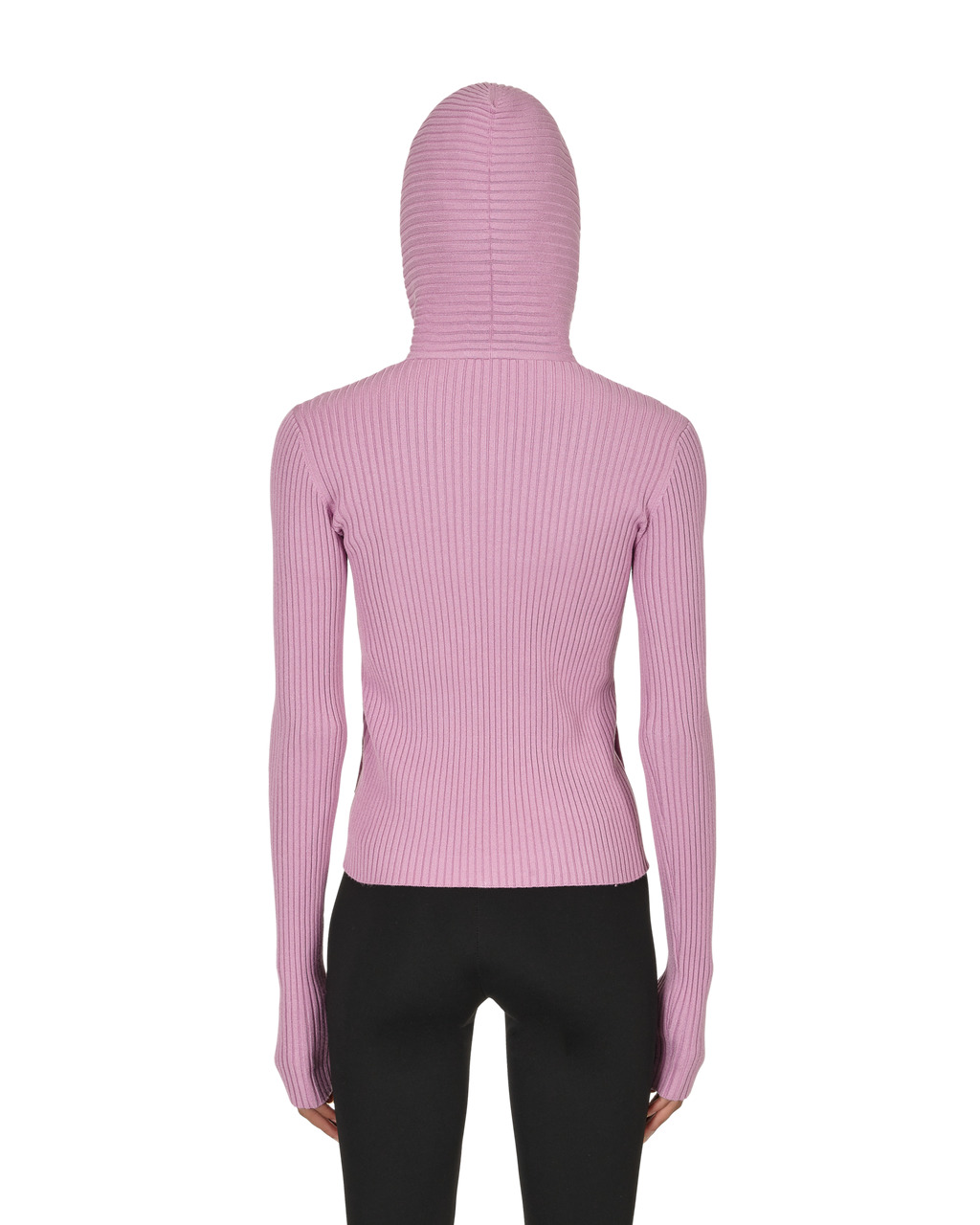 RIBBED KNIT HOODIE - 5