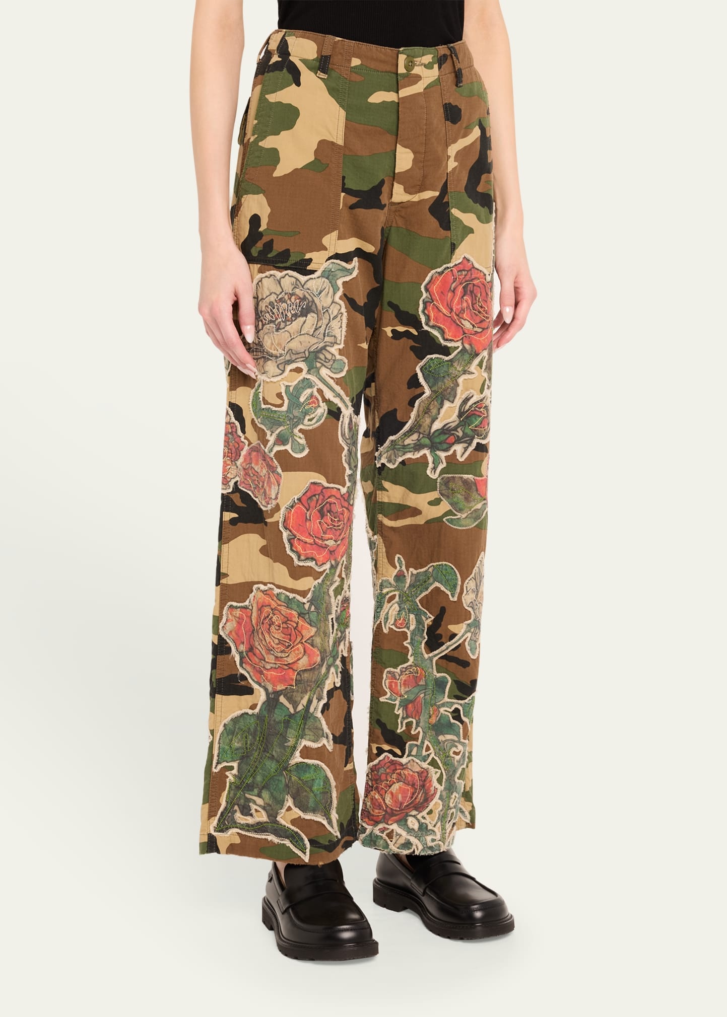 Camo Patchwork Utility Pants - 4