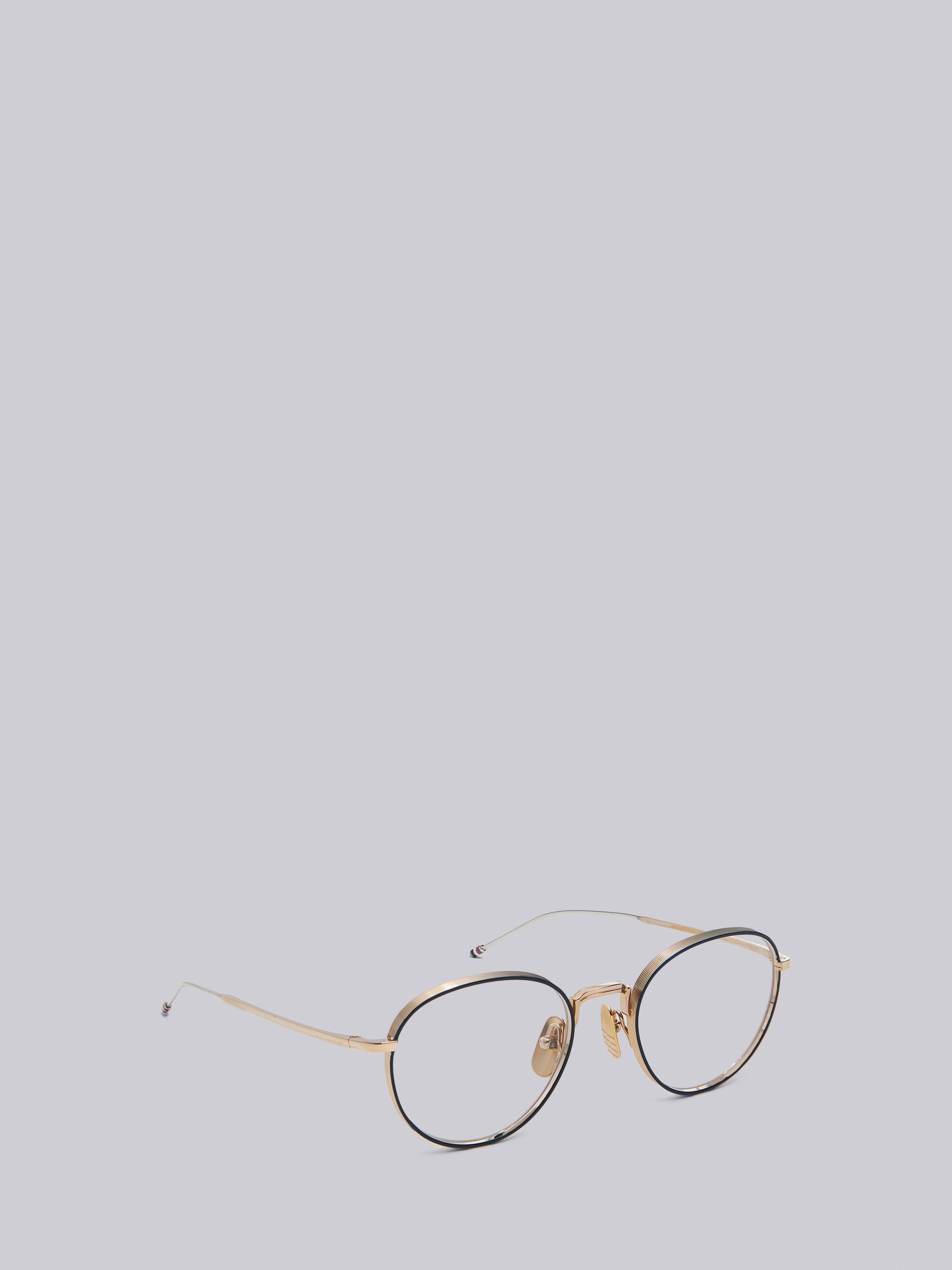 TB119 - Navy and White Gold Pantos Eyeglasses - 4