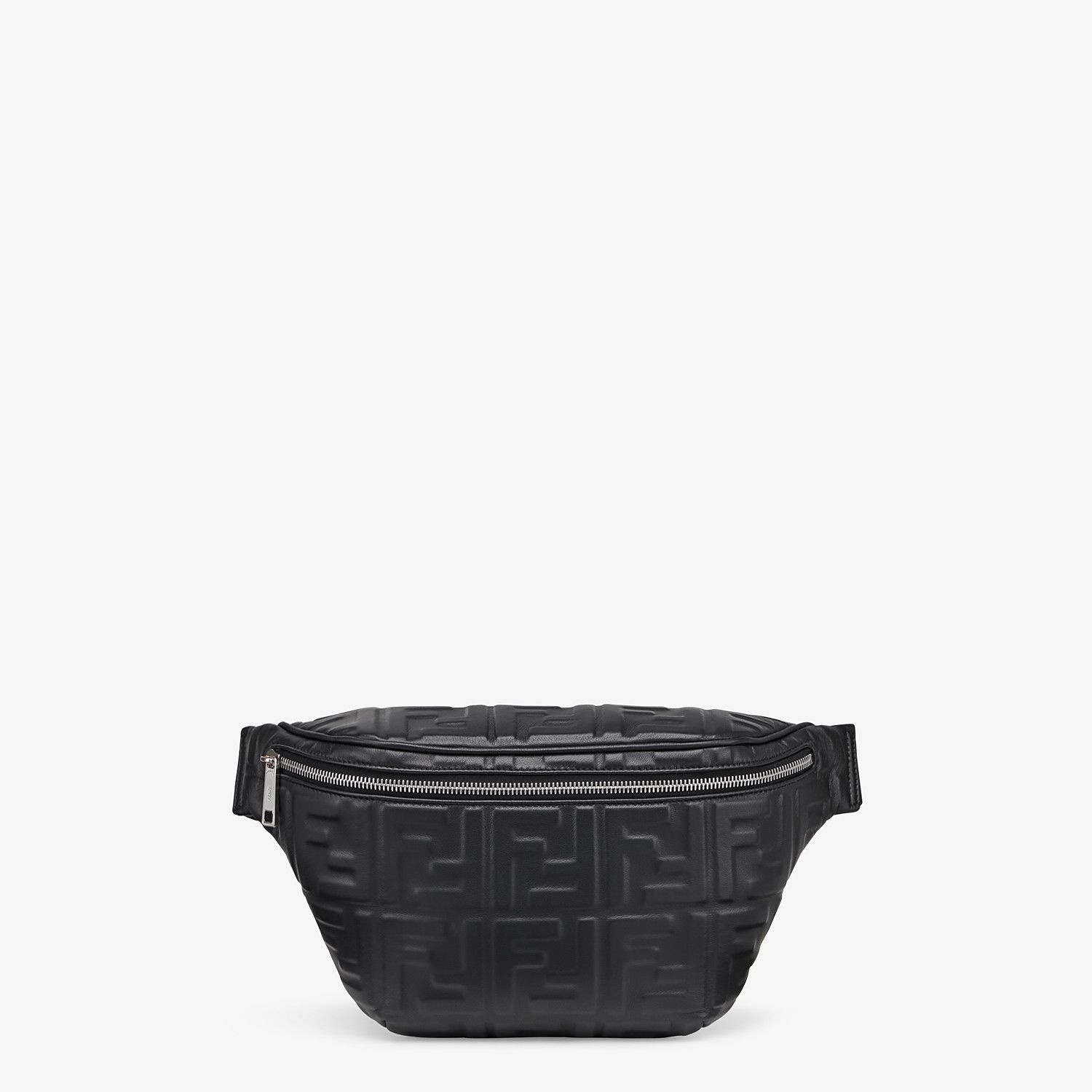 Black nappa leather belt bag - 1