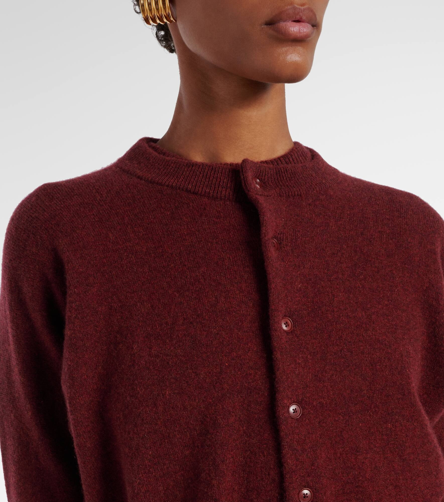 Blouson cashmere-blend cardigan - 4