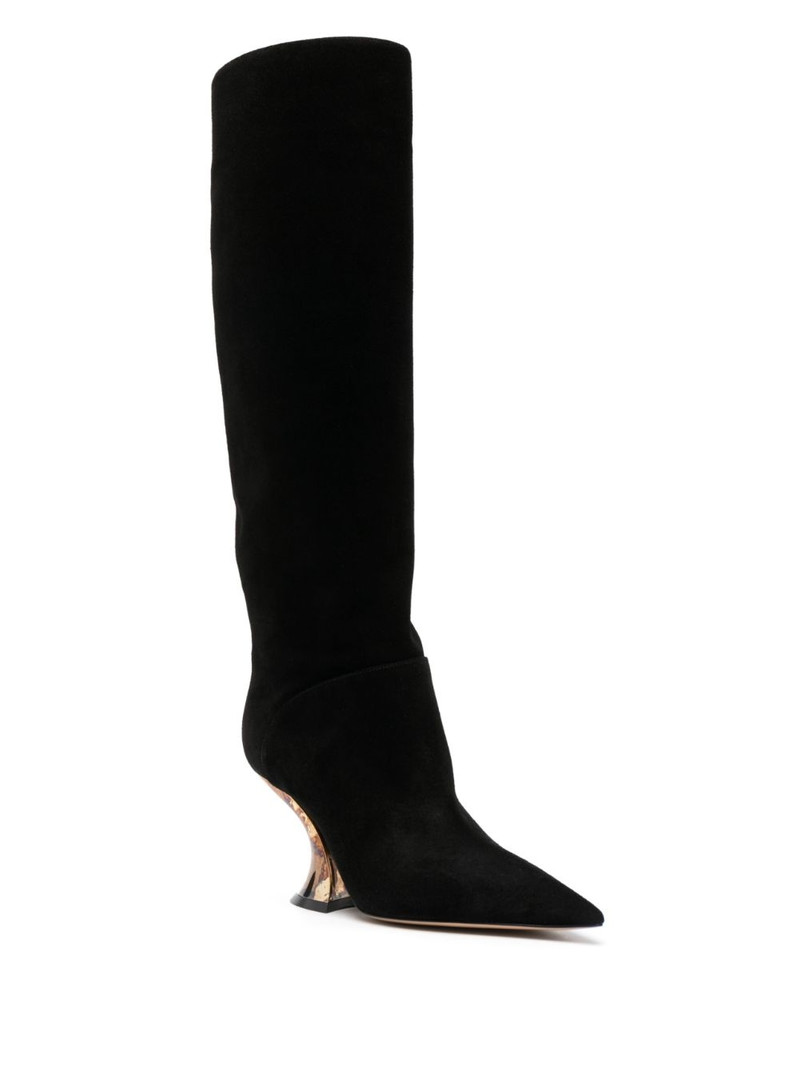CASADEI Elodie 85mm knee-length suede boots outlook
