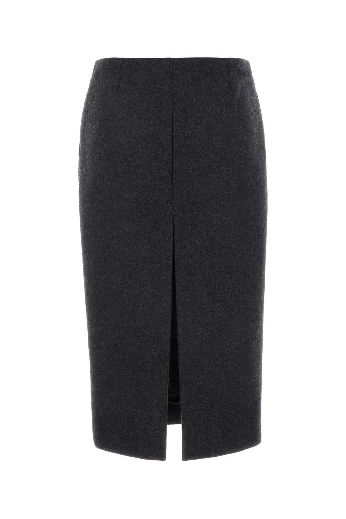 Gucci Women Charcoal Wool Blend Skirt - 2