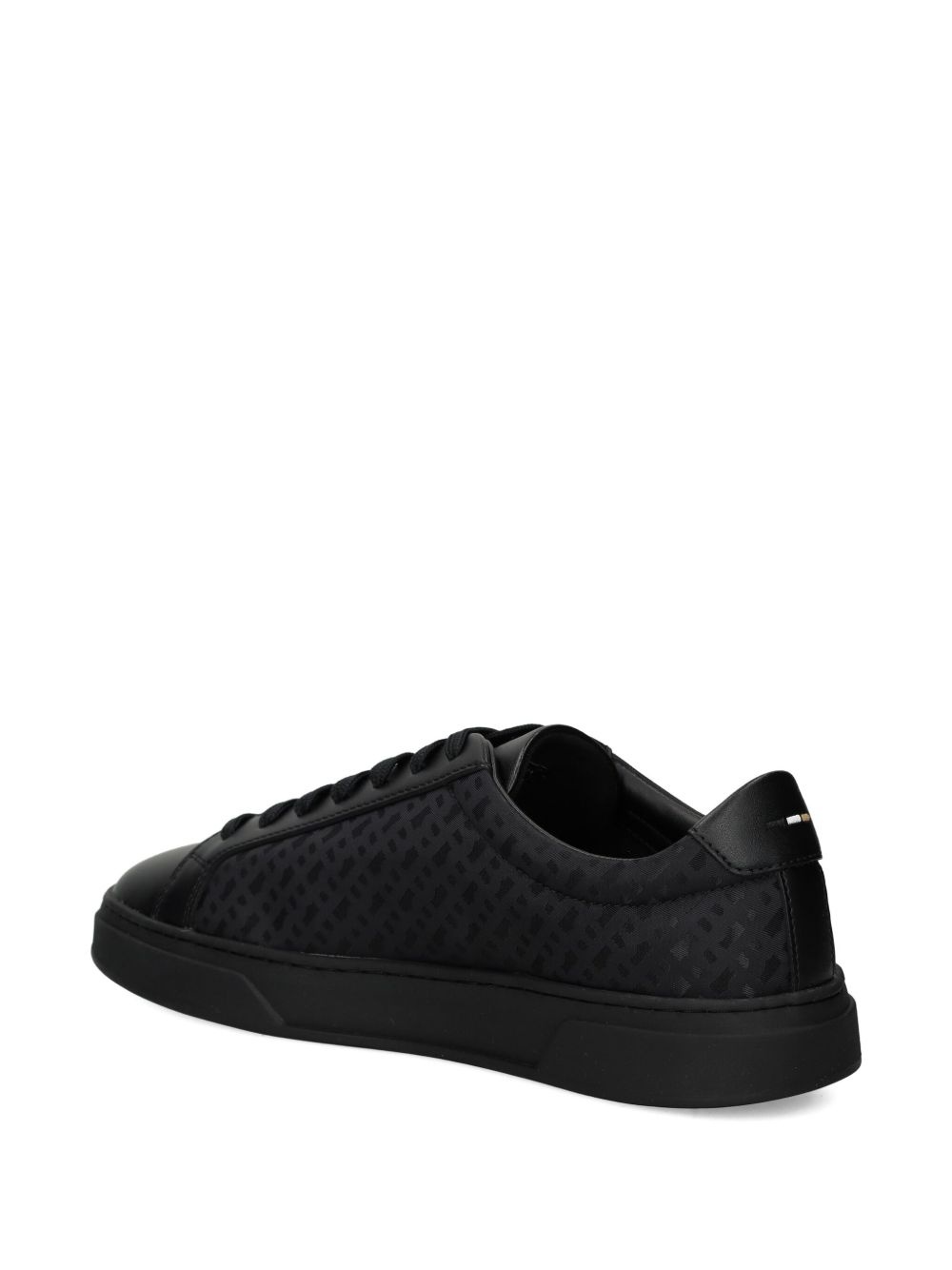 patterned leather sneakers - 4