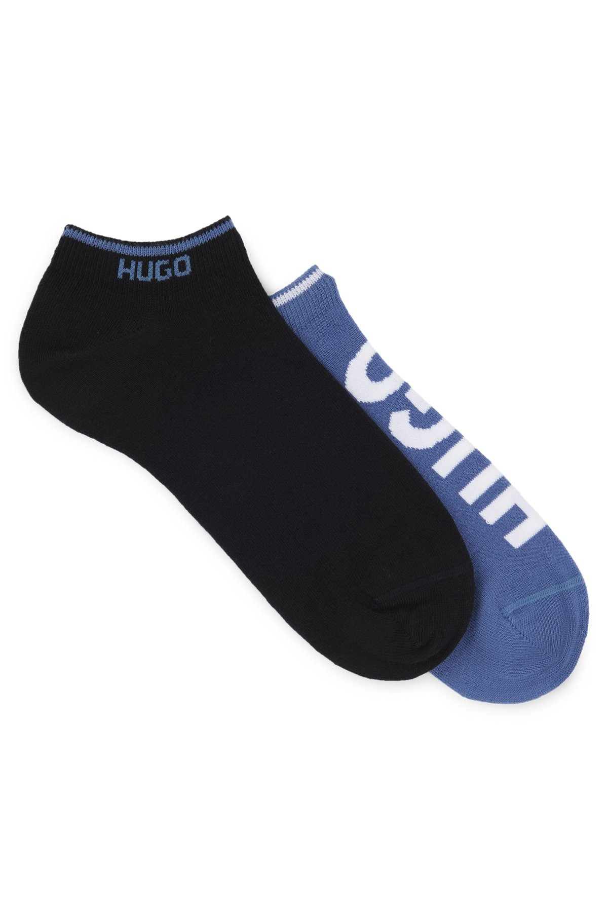 TWO-PACK OF ANKLE SOCKS WITH LOGOS - 1