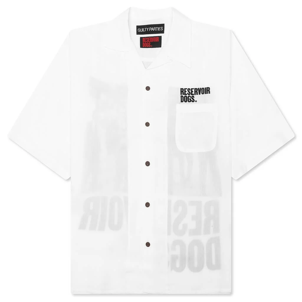 RESERVOIR DOGS S/S HAWAIIAN SHIRT TYPE-1 - WHITE - 1