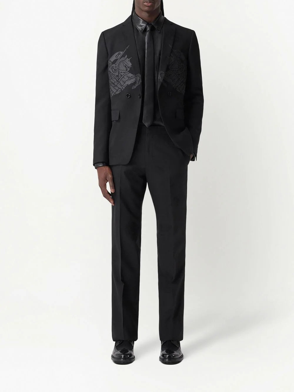 EQUESTRIAN KNIGHT-MOTIF TAILORED TROUSERS - 2