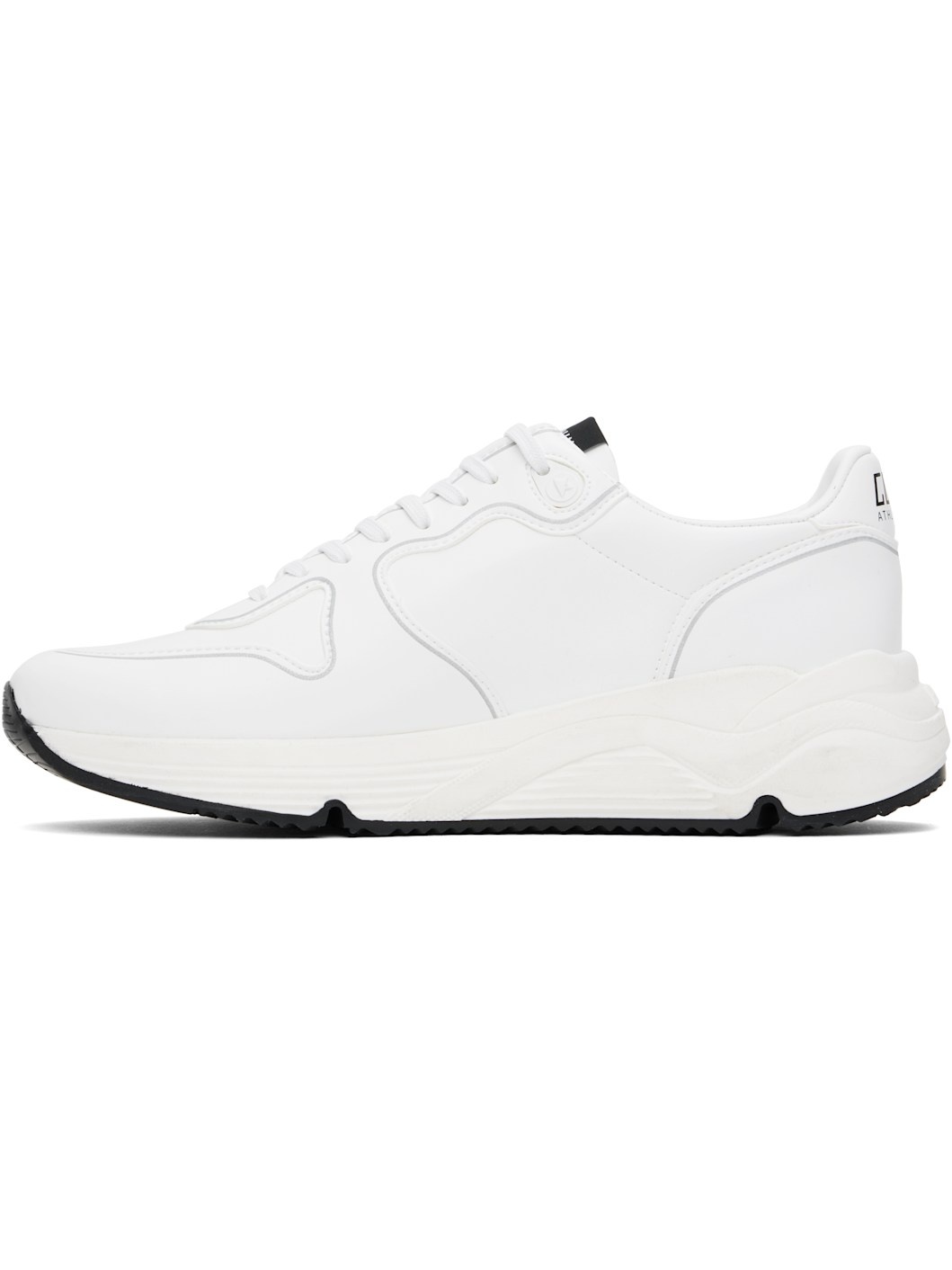 White Bio-Based Running Sole Sneakers - 3
