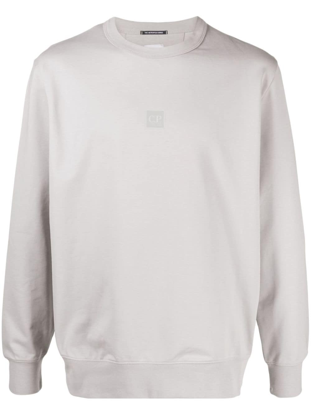 logo-print stretch-cotton sweatshirt - 1