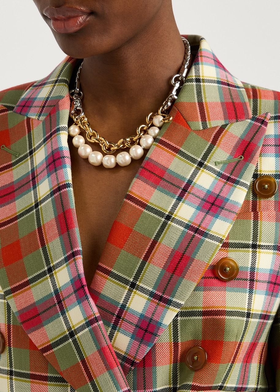 Vivienne Westwood Claude Large Beaded Pearl and Chain Necklace - 2