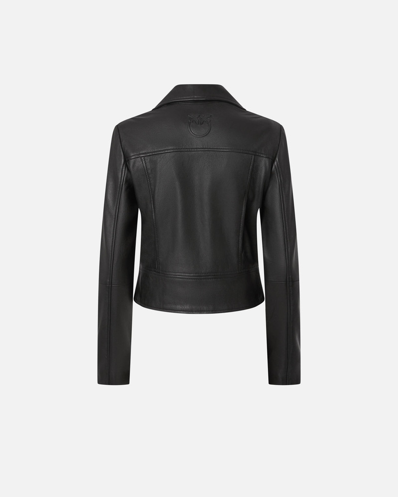 PINKO NAPPA LEATHER BIKER JACKET outlook
