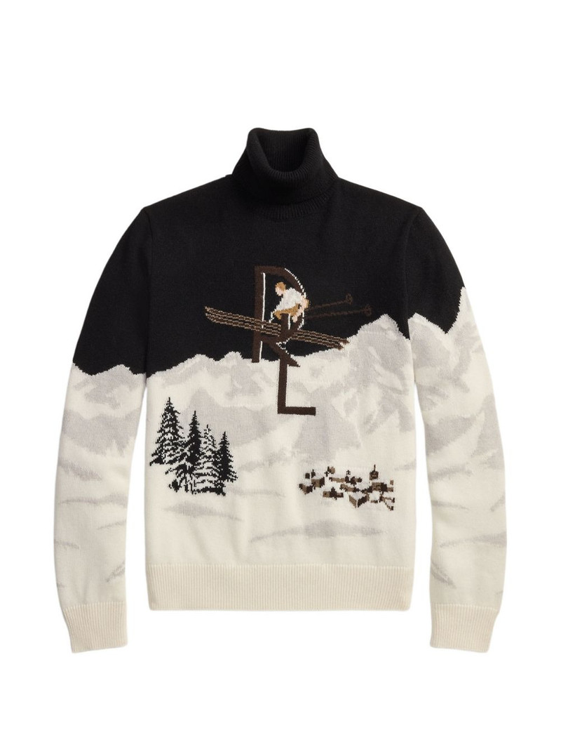 roll-neck intarsia sweater 1