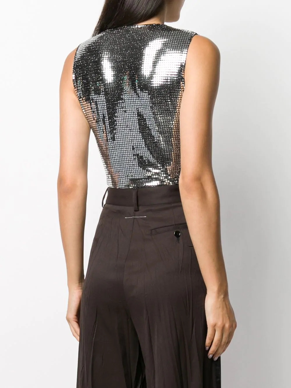 metallic sleeveless top - 4