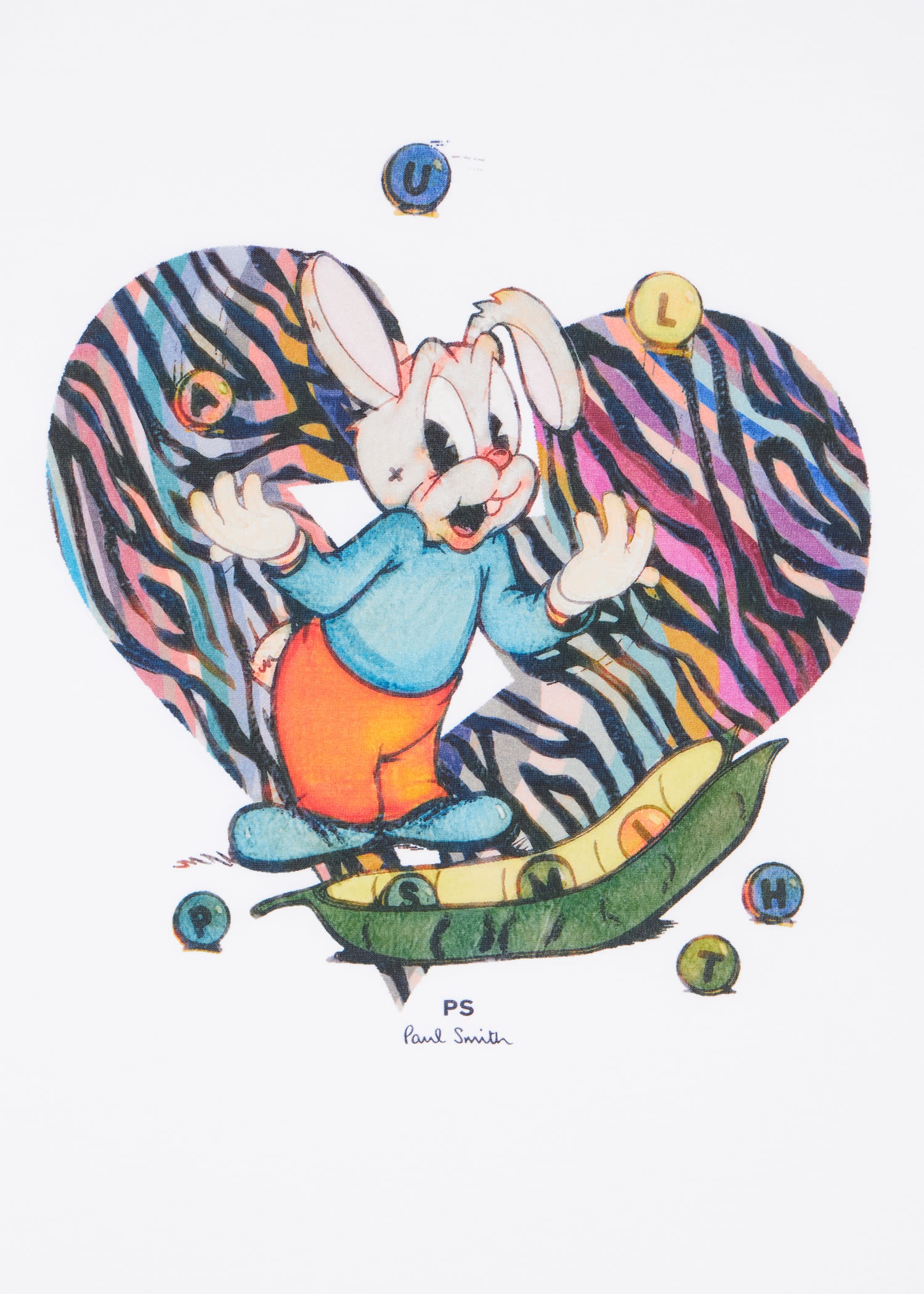 'Zebra Heart Bunny' T-Shirt - 2