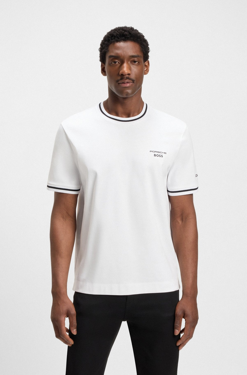 BOSS PORSCHE X BOSS COTTON T-SHIRT WITH MOISTURE-CONTROL FINISH outlook