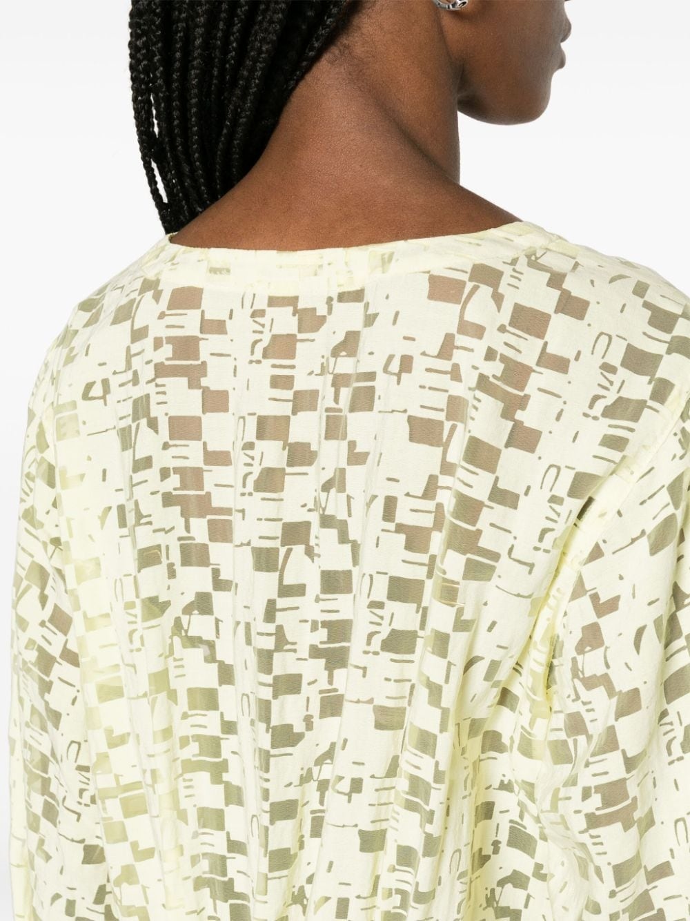 Bulk jacquard midi dress - 5