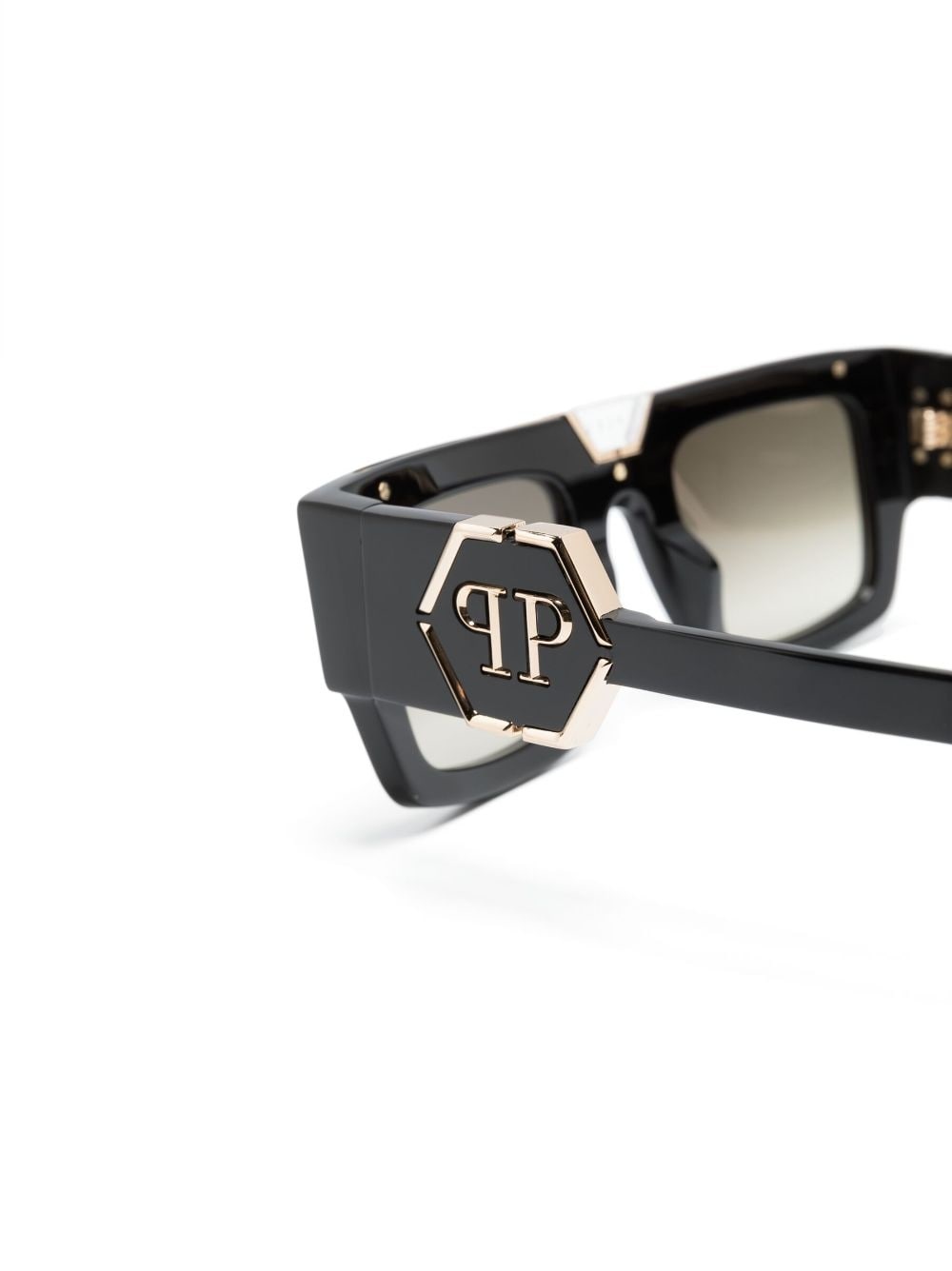 logo-lettering rectangle-frame sunglasses - 3