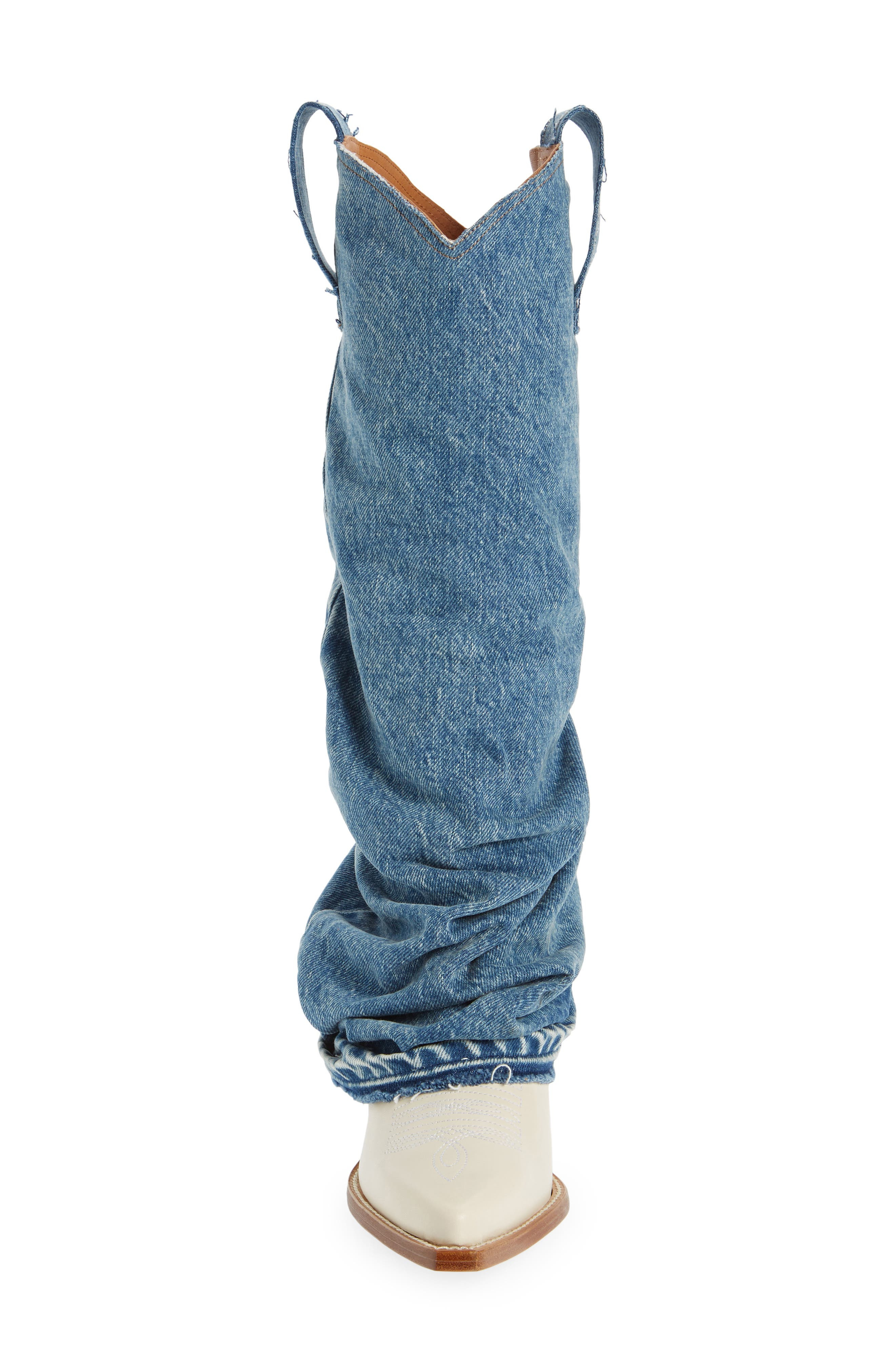 Denim Sleeve Western Boot - 4