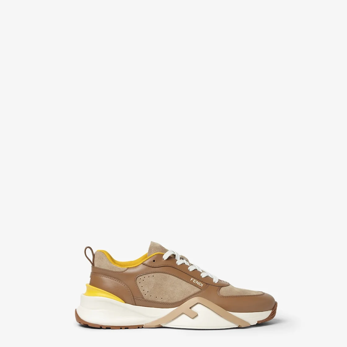Fendi Flow Sneakers Light brown leather low-tops - 1